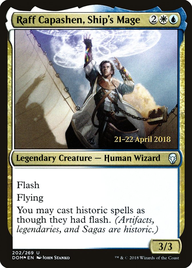 Raff Capashen, Ship's Mage [Dominaria Prerelease Promos] | Gamers Paradise