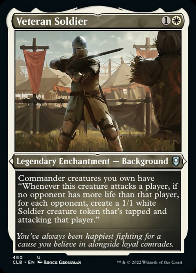 Veteran Soldier (Foil Etched) [Commander Legends: Battle for Baldur's Gate] | Gamers Paradise