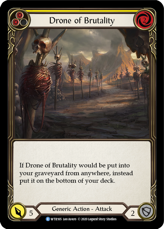 Drone of Brutality (Yellow) [U-WTR165] (Welcome to Rathe Unlimited)  Unlimited Rainbow Foil | Gamers Paradise