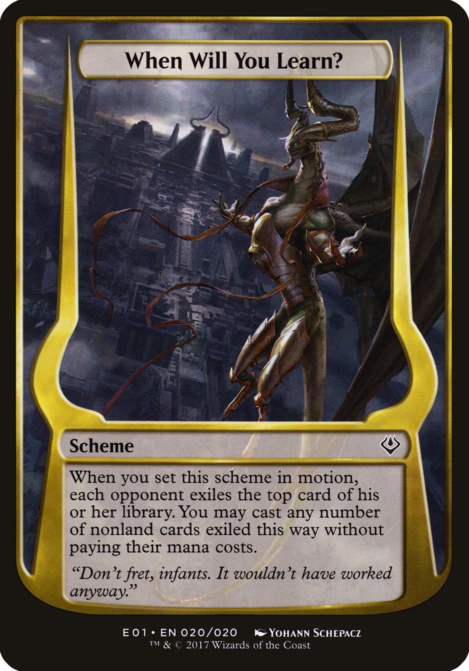 When Will You Learn? (Schemes) [Archenemy: Nicol Bolas Schemes] | Gamers Paradise
