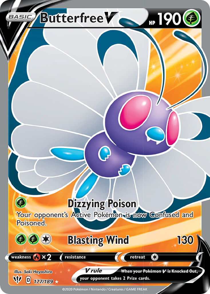 Butterfree V (177/189) [Sword & Shield: Darkness Ablaze] | Gamers Paradise