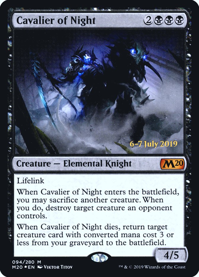 Cavalier of Night [Core Set 2020 Prerelease Promos] | Gamers Paradise