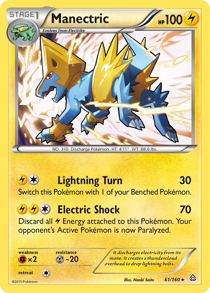 Manectric (61/160) (Theme Deck Exclusive) [XY: Primal Clash] | Gamers Paradise