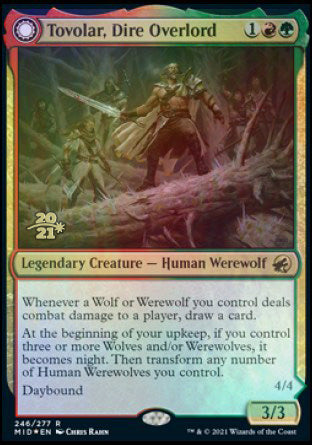Tovolar, Dire Overlord // Tovolar, the Midnight Scourge [Innistrad: Midnight Hunt Prerelease Promos] | Gamers Paradise