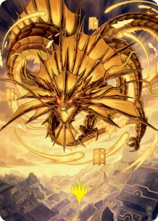 Ao, the Dawn Sky 2 Art Card (Gold-Stamped Signature) [Kamigawa: Neon Dynasty Art Series] | Gamers Paradise