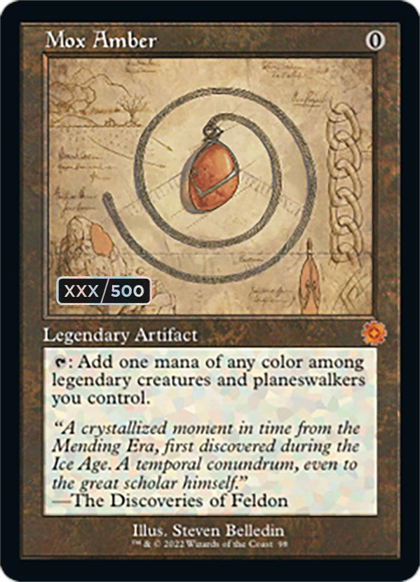 Mox Amber (Retro Schematic) (Serial Numbered) [The Brothers' War Retro Artifacts] | Gamers Paradise