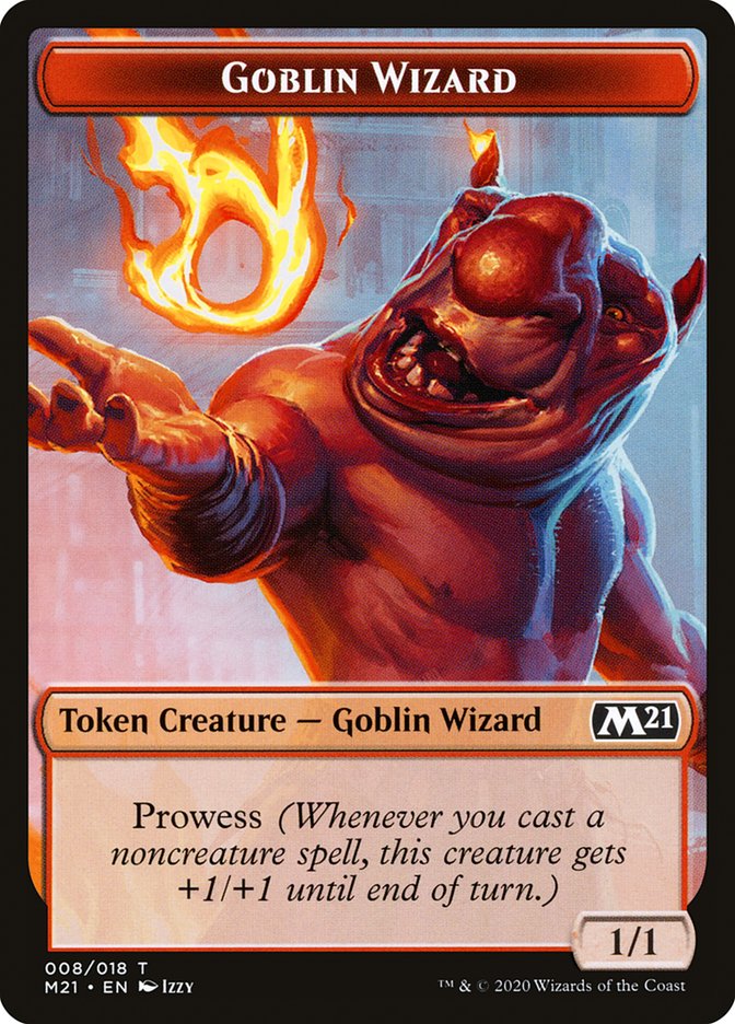 Cat (011) // Goblin Wizard Double-Sided Token [Core Set 2021 Tokens] | Gamers Paradise