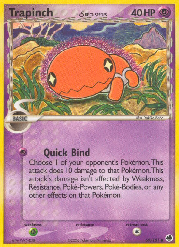 Trapinch (69/101) (Delta Species) [EX: Dragon Frontiers] | Gamers Paradise