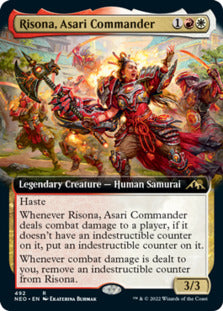 Risona, Asari Commander (Extended Art) [Kamigawa: Neon Dynasty] | Gamers Paradise