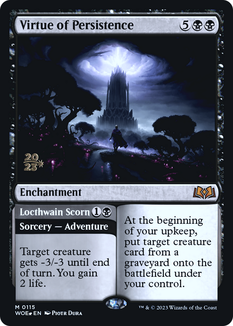 Virtue of Persistence // Locthwain Scorn [Wilds of Eldraine Prerelease Promos] | Gamers Paradise