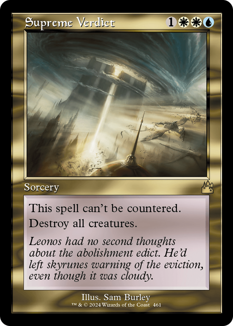 Supreme Verdict (Retro Frame) [Ravnica Remastered] | Gamers Paradise