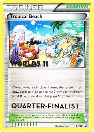 Tropical Beach (BW28) (Quarter Finalist) [Black & White: Black Star Promos] | Gamers Paradise