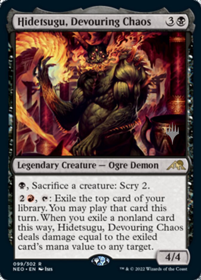 Hidetsugu, Devouring Chaos (Promo Pack) [Kamigawa: Neon Dynasty Promos] | Gamers Paradise