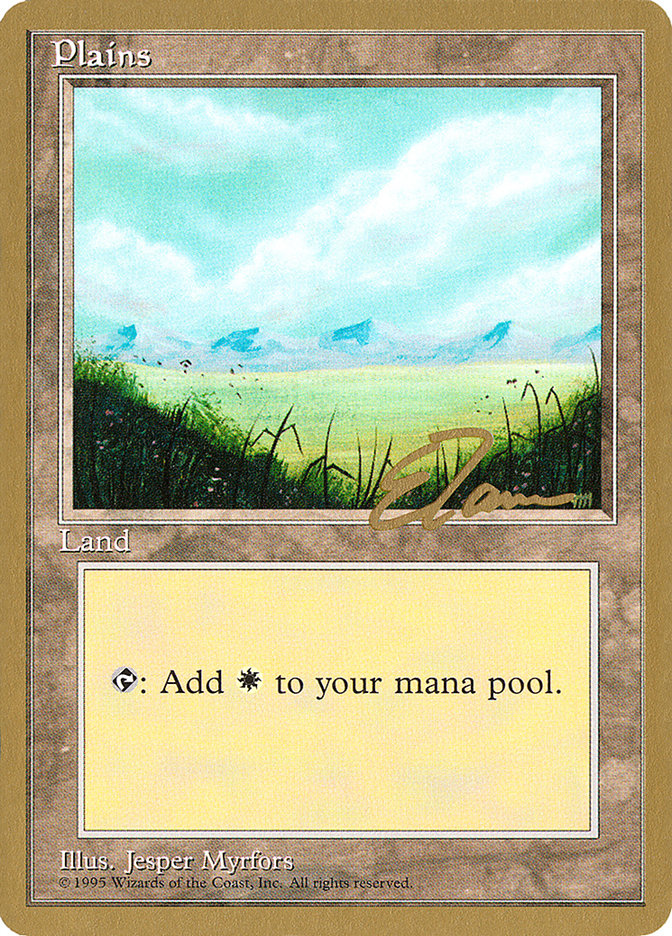 Plains (et366) (Eric Tam) [Pro Tour Collector Set] | Gamers Paradise