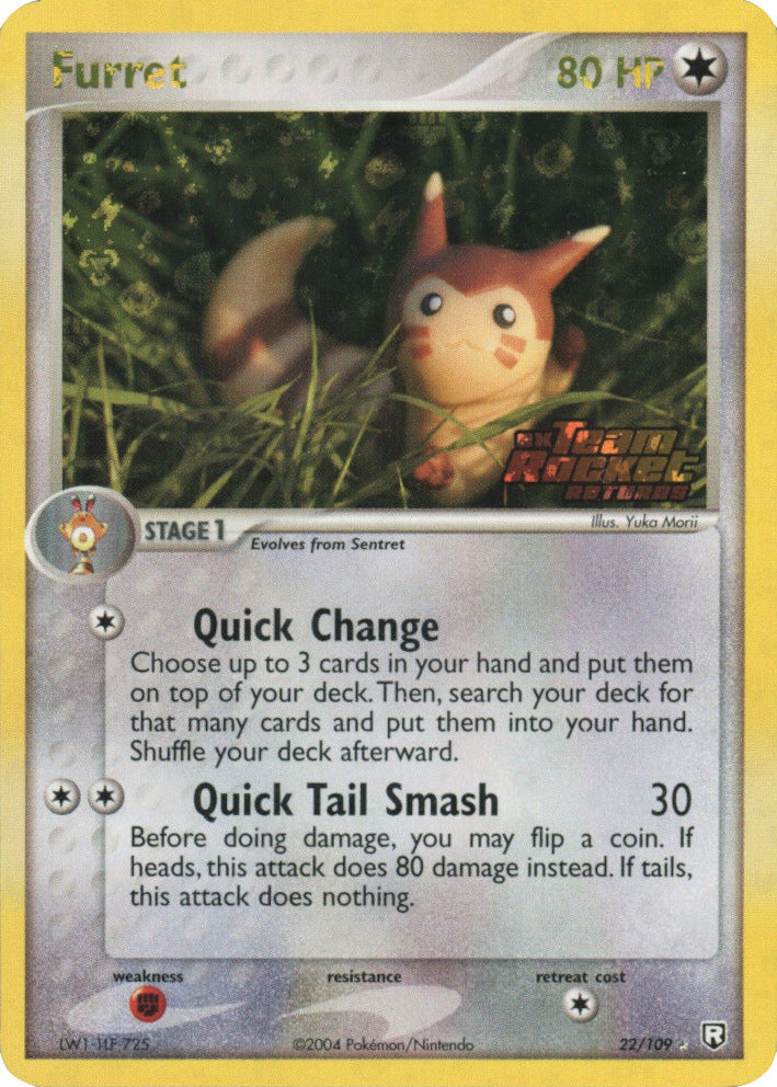 Furret (22/109) (Stamped) [EX: Team Rocket Returns] | Gamers Paradise