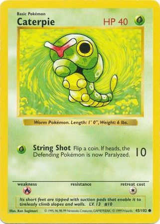 Caterpie (45/102) [Base Set Shadowless Unlimited] | Gamers Paradise