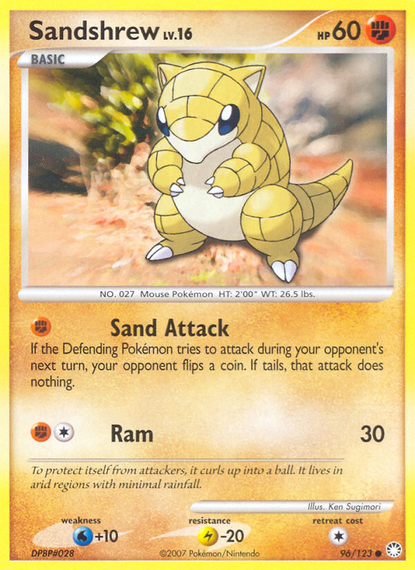 Sandshrew (96/123) [Diamond & Pearl: Mysterious Treasures] | Gamers Paradise