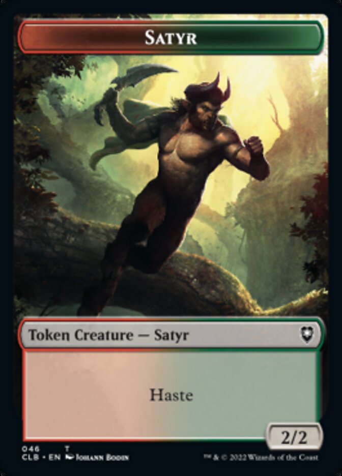 Satyr // Beast Double-Sided Token [Commander Legends: Battle for Baldur's Gate Tokens] | Gamers Paradise