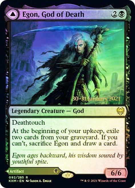 Egon, God of Death // Throne of Death [Kaldheim Prerelease Promos] | Gamers Paradise