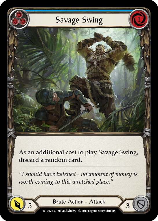 Savage Swing (Blue) [WTR022-C] Alpha Print Normal | Gamers Paradise