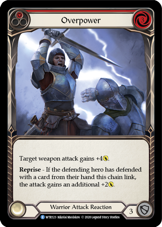 Overpower (Red) [U-WTR123] (Welcome to Rathe Unlimited)  Unlimited Rainbow Foil | Gamers Paradise