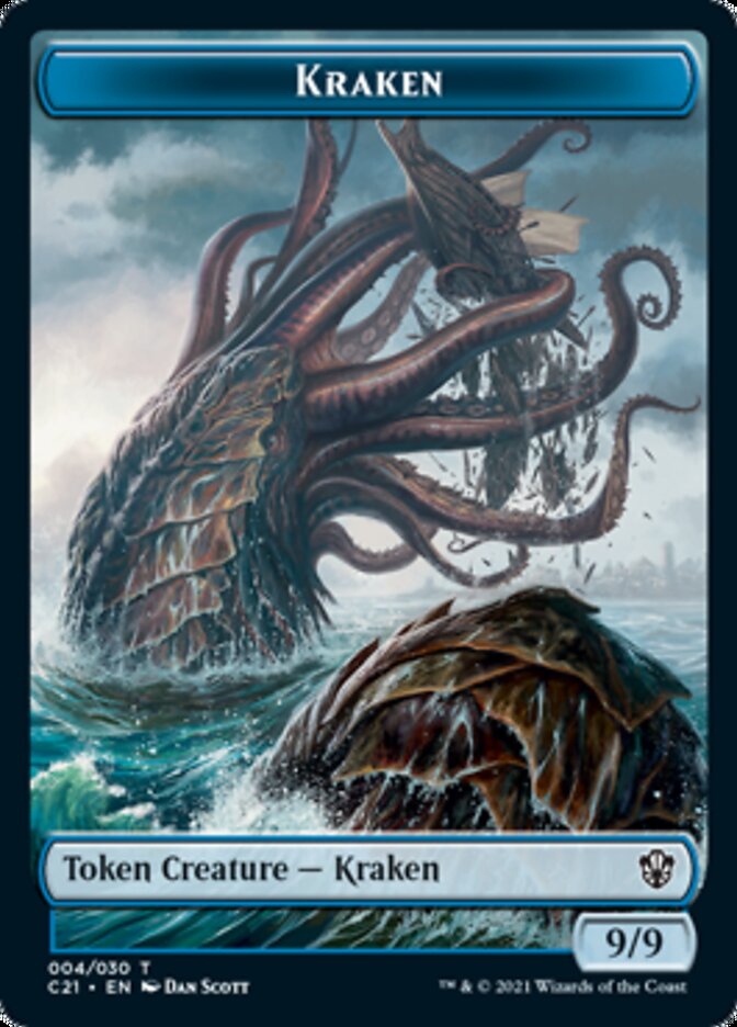 Wurm // Kraken Double-Sided Token [Commander 2021 Tokens] | Gamers Paradise