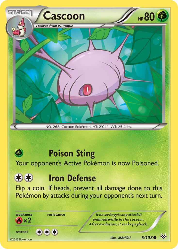 Cascoon (6/108) [XY: Roaring Skies] | Gamers Paradise