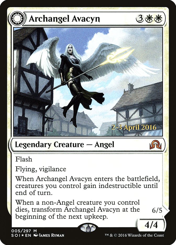 Archangel Avacyn // Avacyn, the Purifier [Shadows over Innistrad Prerelease Promos] | Gamers Paradise