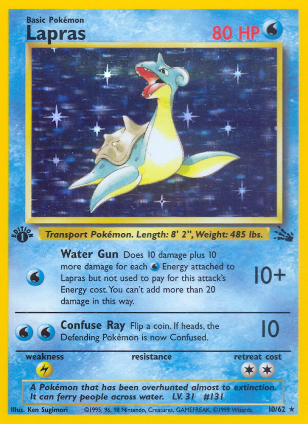 Lapras (10/62) [Fossil 1st Edition] | Gamers Paradise