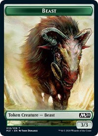 Beast // Knight Double-Sided Token [Core Set 2021 Tokens] | Gamers Paradise