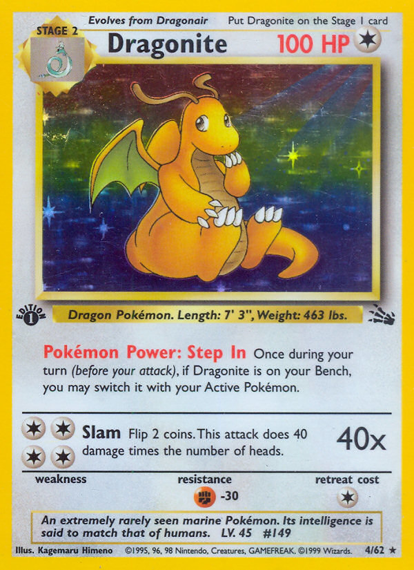 Dragonite (4/62) [Fossil 1st Edition] | Gamers Paradise