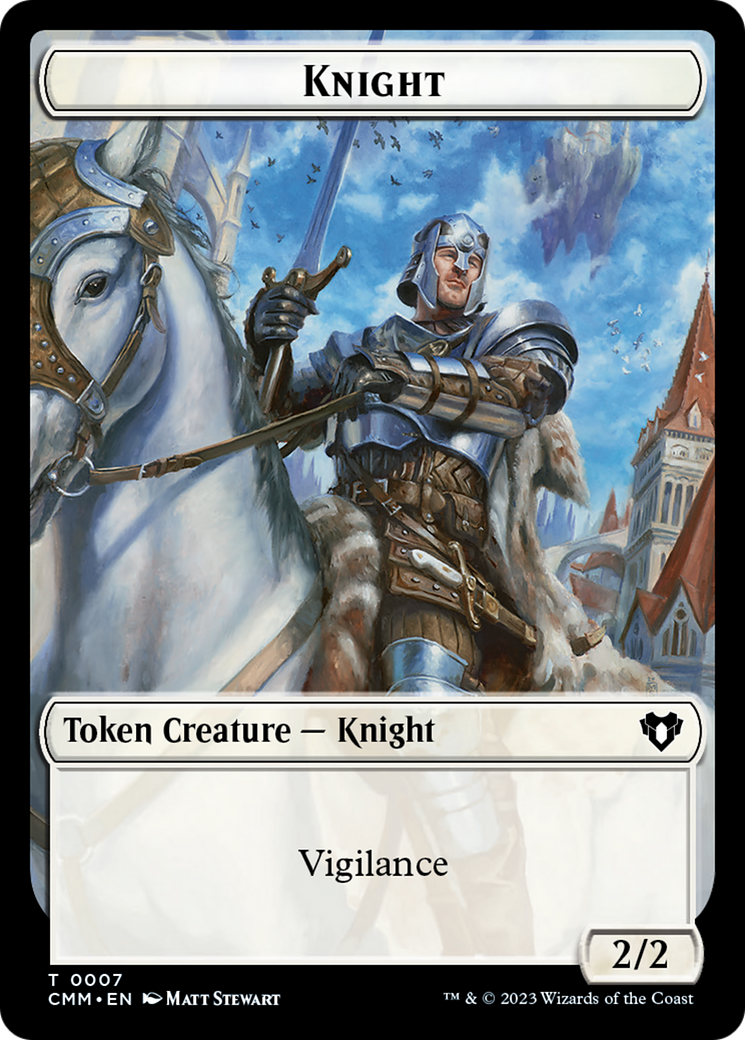 Human Soldier // Knight Double-Sided Token [Commander Masters Tokens] | Gamers Paradise