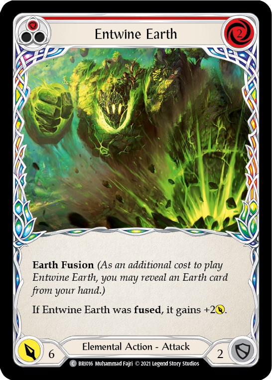 Entwine Earth (Red) [BRI016] (Tales of Aria Briar Blitz Deck)  1st Edition Normal | Gamers Paradise