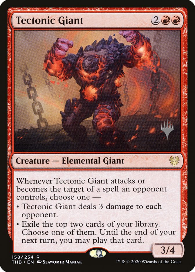 Tectonic Giant (Promo Pack) [Theros Beyond Death Promos] | Gamers Paradise