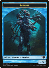 Teferi, Temporal Archmage Emblem // Zombie (011/036) Double-Sided Token [Commander 2014 Tokens] | Gamers Paradise