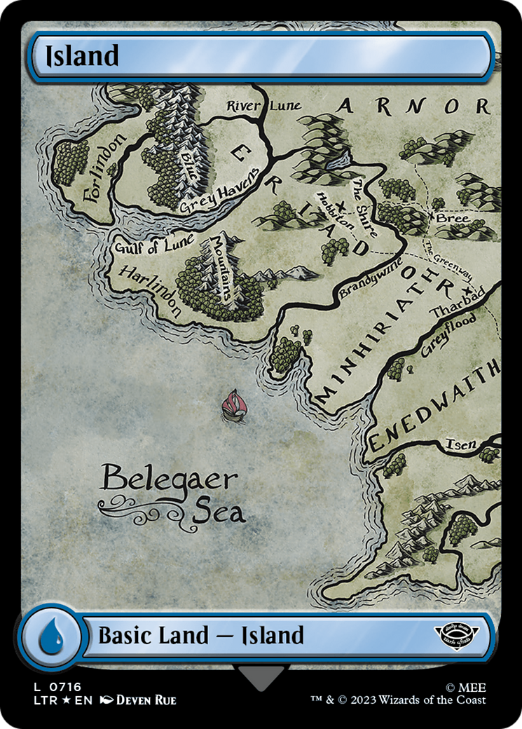 Island (0716) (Surge Foil) [The Lord of the Rings: Tales of Middle-Earth] | Gamers Paradise