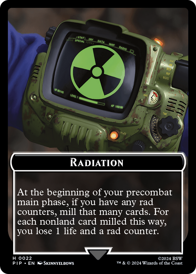 Radiation // Zombie Mutant Double-Sided Token [Fallout Tokens] | Gamers Paradise