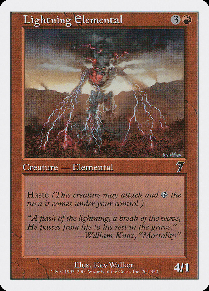 Lightning Elemental [Seventh Edition] | Gamers Paradise