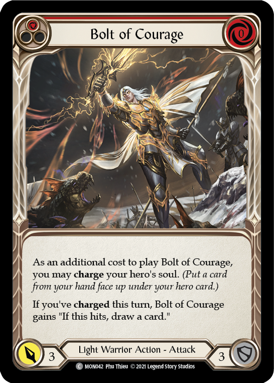 Bolt of Courage (Red) [MON042] 1st Edition Normal | Gamers Paradise