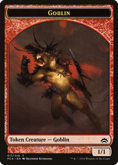 Saproling // Goblin Double-Sided Token [Planechase Anthology Tokens] | Gamers Paradise