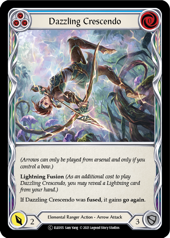 Dazzling Crescendo (Blue) [U-ELE055] Unlimited Rainbow Foil | Gamers Paradise