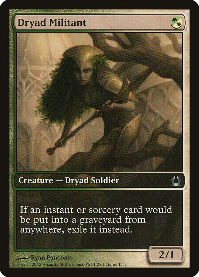 Dryad Militant (Game Day) (Extended Art) [Return to Ravnica Promos] | Gamers Paradise
