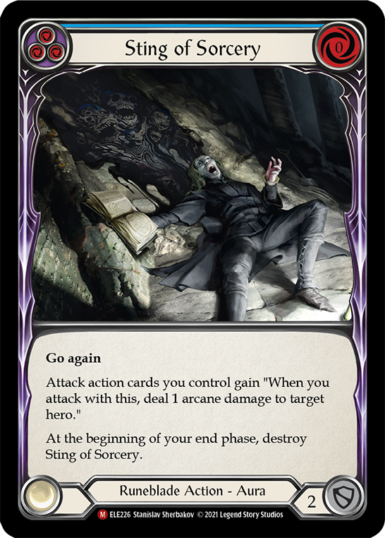 Sting of Sorcery [ELE226] (Tales of Aria)  1st Edition Rainbow Foil | Gamers Paradise