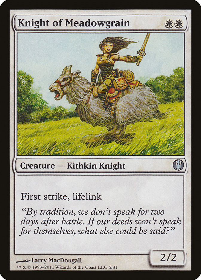 Knight of Meadowgrain [Duel Decks: Knights vs. Dragons] | Gamers Paradise
