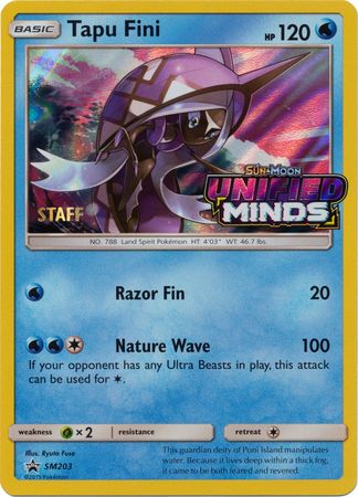 Tapu Fini (SM203) (Staff Prerelease Promo) [Sun & Moon: Black Star Promos] | Gamers Paradise