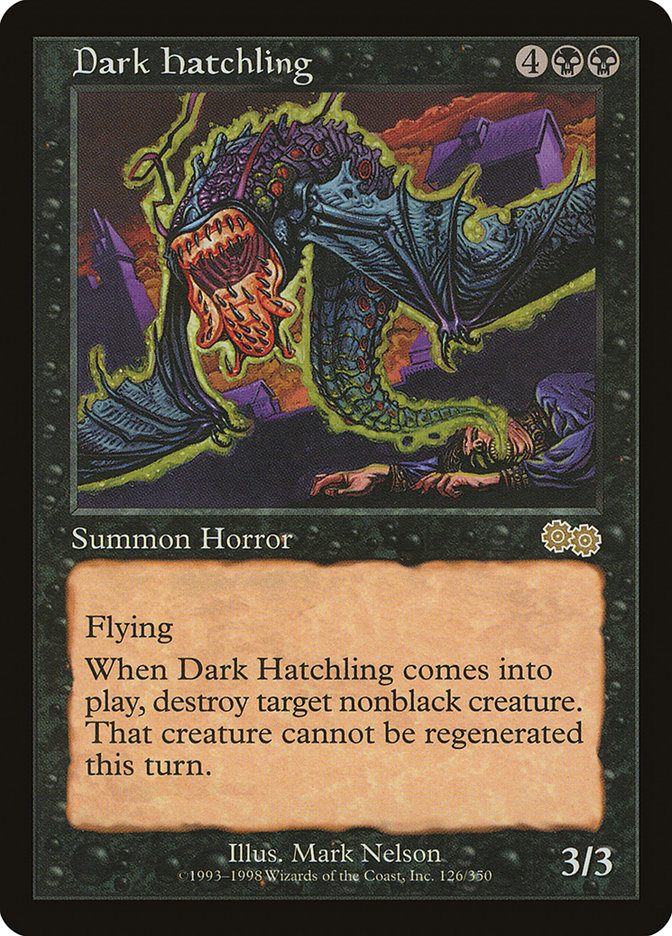 Dark Hatchling [Urza's Saga] | Gamers Paradise