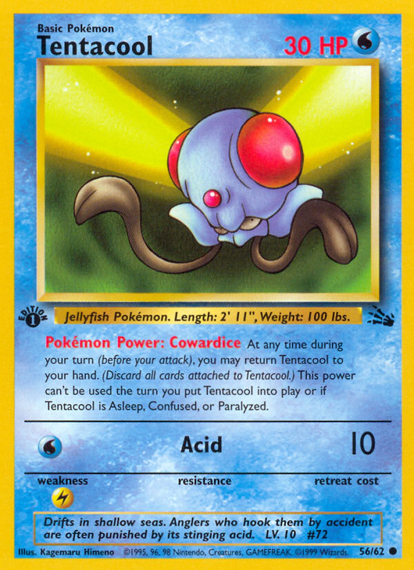 Tentacool (56/62) [Fossil 1st Edition] | Gamers Paradise