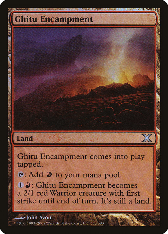 Ghitu Encampment (Premium Foil) [Tenth Edition] | Gamers Paradise