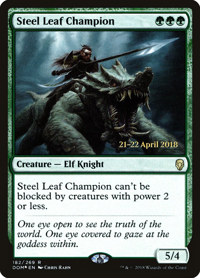 Steel Leaf Champion [Dominaria Prerelease Promos] | Gamers Paradise