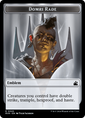 Spirit (0018) // Emblem - Domri Rade Double-Sided Token [Ravnica Remastered Tokens] | Gamers Paradise